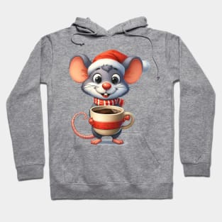Mouse Holding Christmas Coffee Hoodie